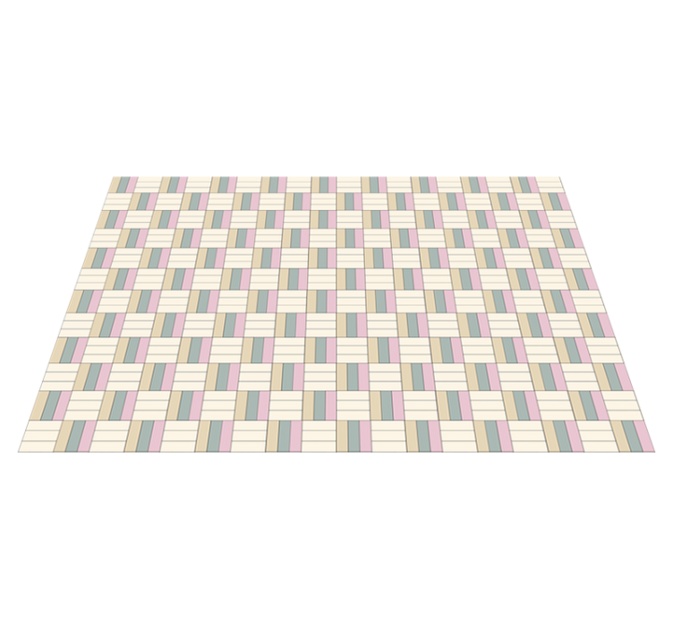 乙烯基地毯几何编织色块 - TenStickers