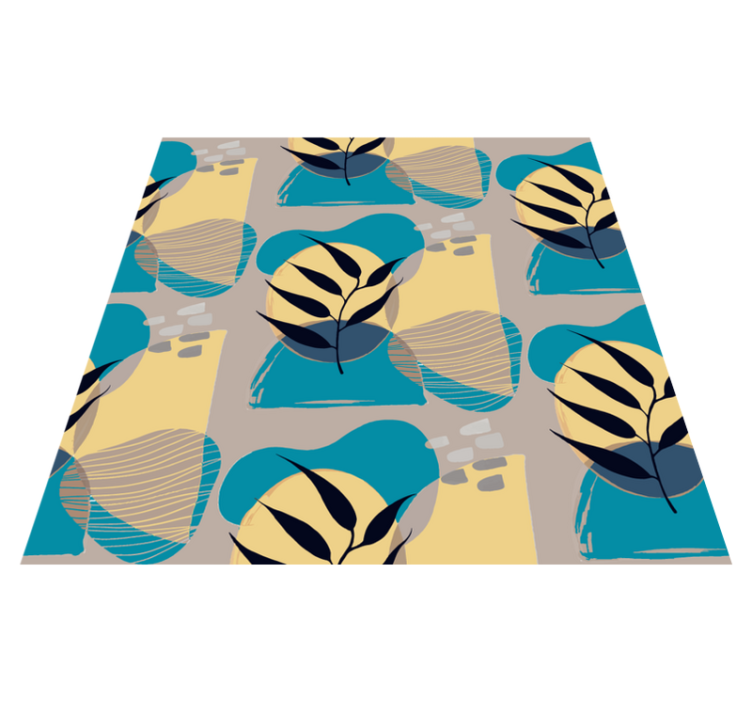 乙烯基花草地毯 抽象植物图案 - TenStickers