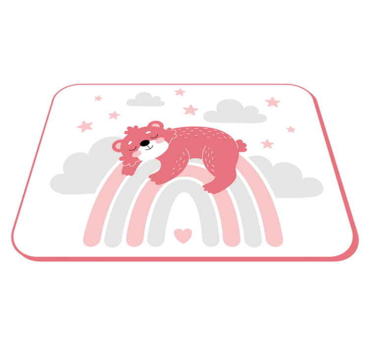 乙烯基地毯托儿所 瞌睡熊彩虹 - TenStickers