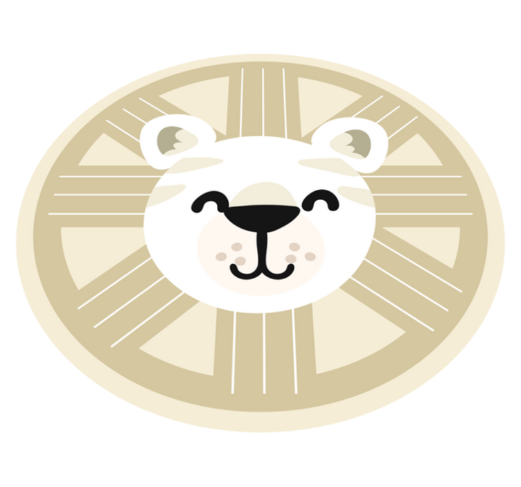 乙烯基地毯托儿所 微笑的狮子图形 - TenStickers