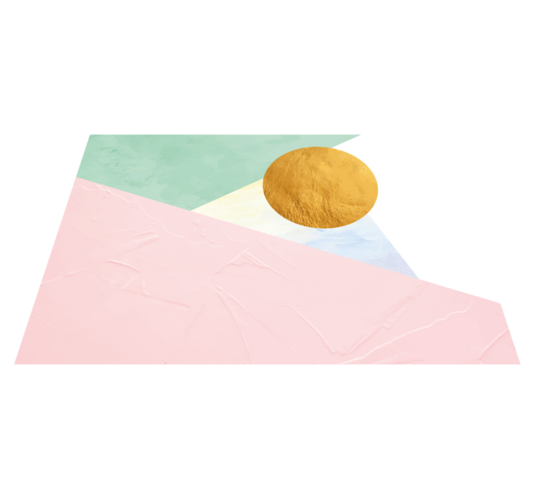 乙烯基地毯几何 几何柔和形状 - TenStickers