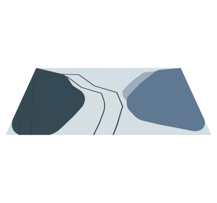 乙烯基地毯几何 抽象轮廓线 - TenStickers