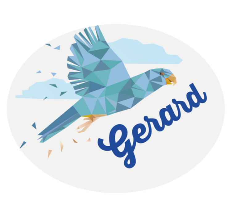 乙烯基地毯名称 定制几何鹰 - TenStickers