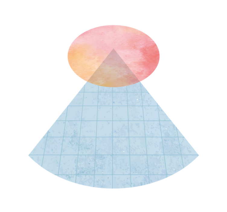 极简主义 几何渐变三角形 - TenStickers