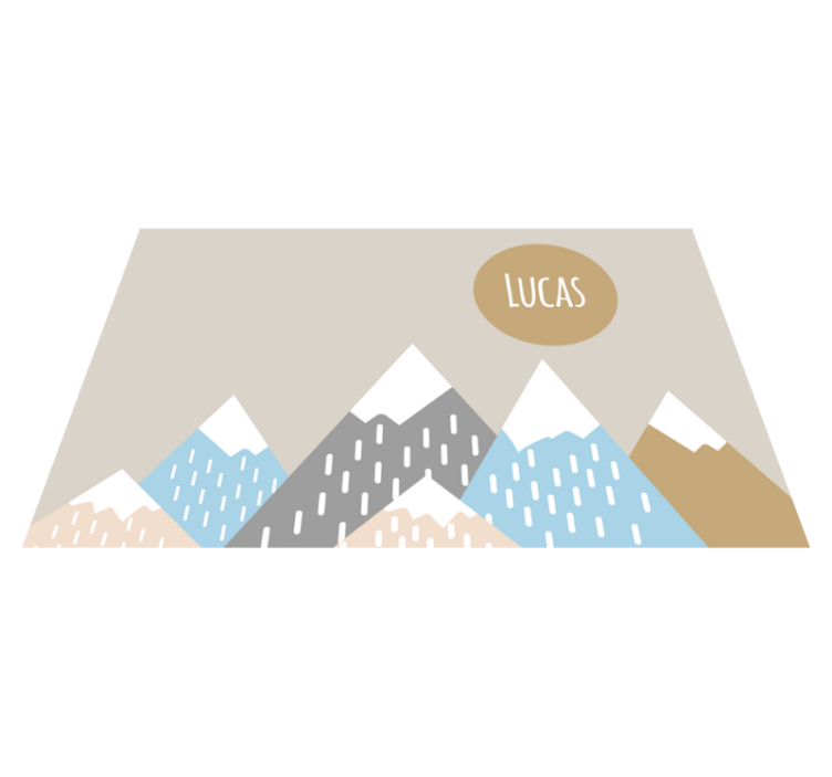 乙烯基地毯名称 可定制的山景 - TenStickers