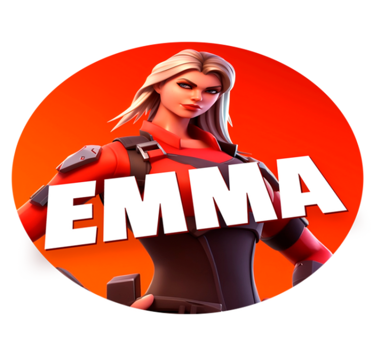 卧室乙烯基地毯 电子游戏女性角色 - TenStickers