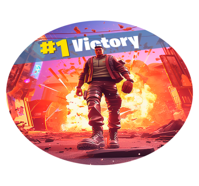 卧室乙烯基地毯 电子游戏士兵胜利 - TenStickers