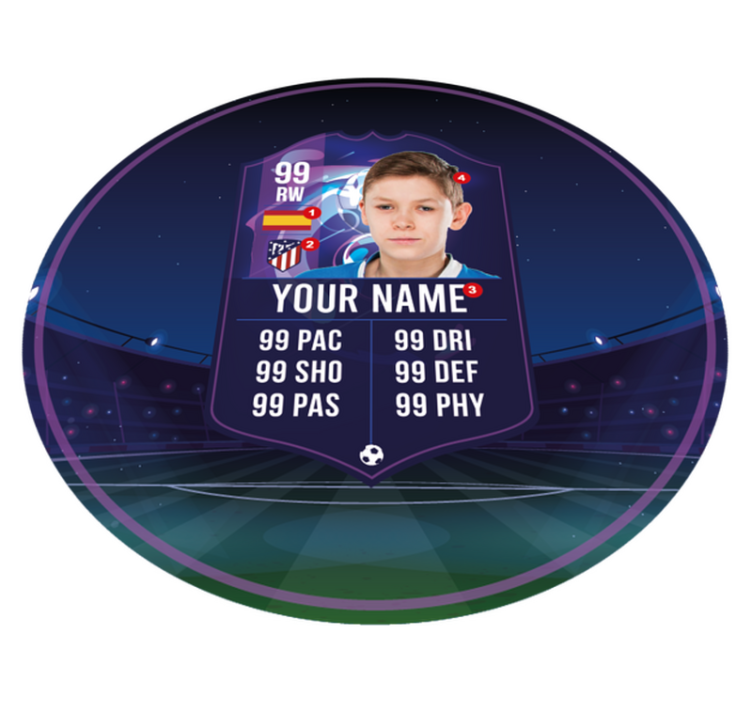 乙烯基地毯 足球运动员卡 - TenStickers