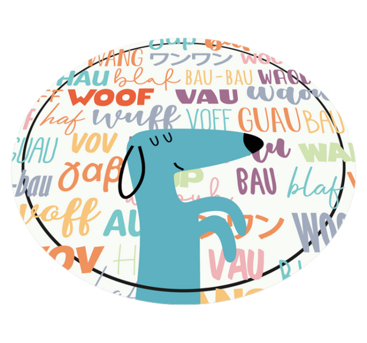 乙烯基地毯动物 狗叫 - TenStickers