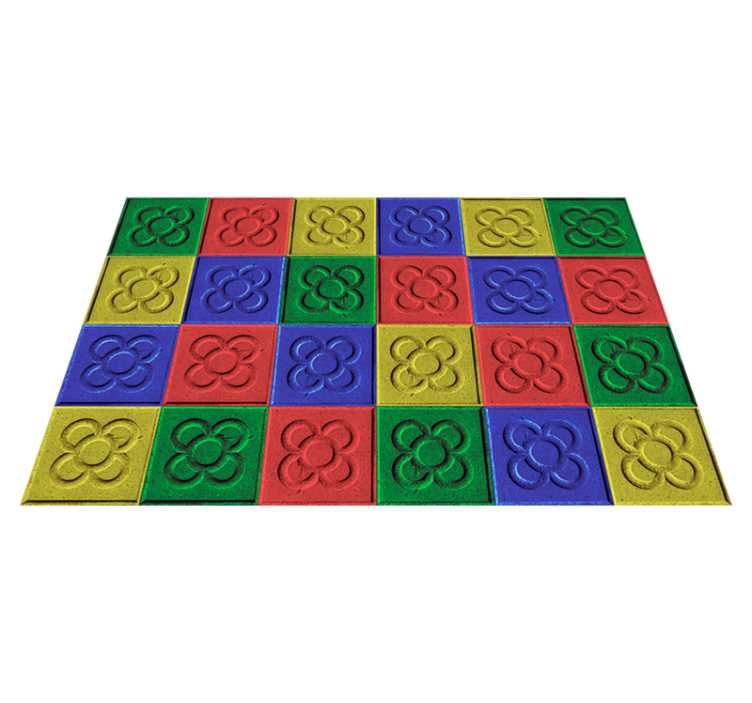 乙烯基地毯客厅 波普艺术马赛克瓷砖 - TenStickers