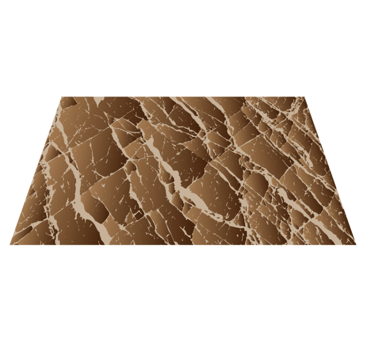 乙烯基地毯饭厅 棕色大理石效果 - TenStickers