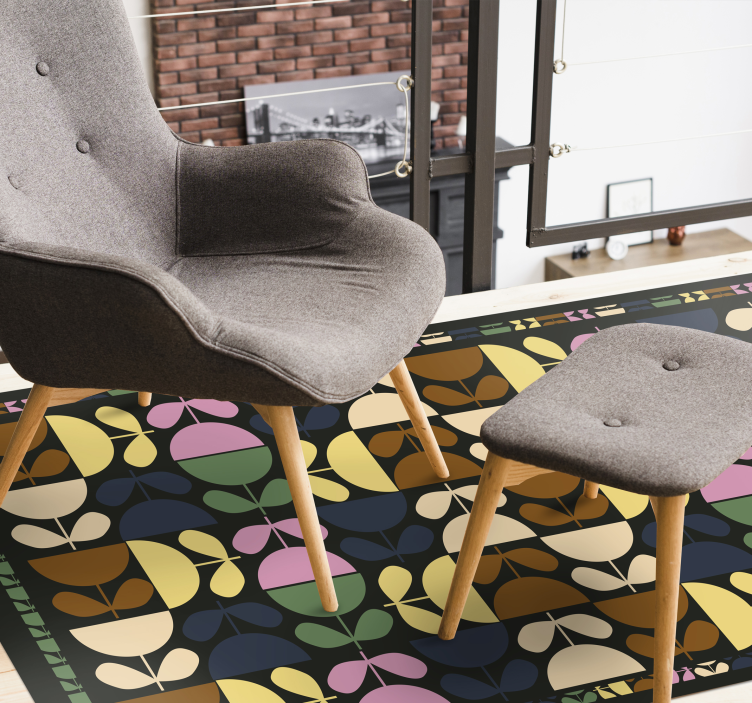 乙烯基地毯展现生动的叶子图案 - TenStickers