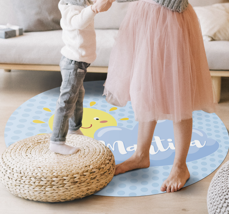 乙烯基地毯阳光与云彩图案定制 - TenStickers