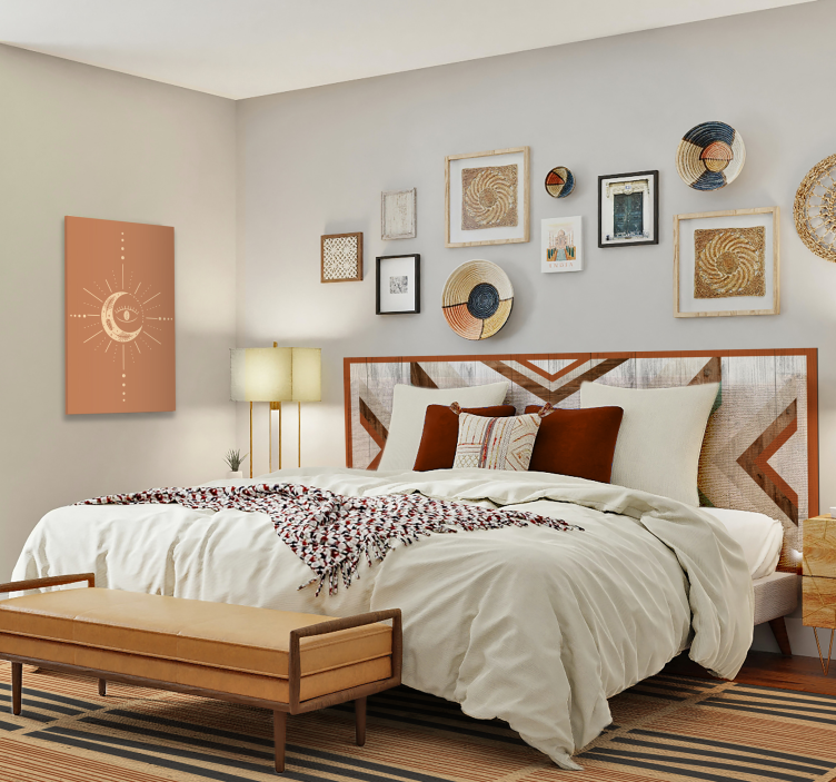 卧室乙烯基地毯展现分层条纹优雅 - TenStickers