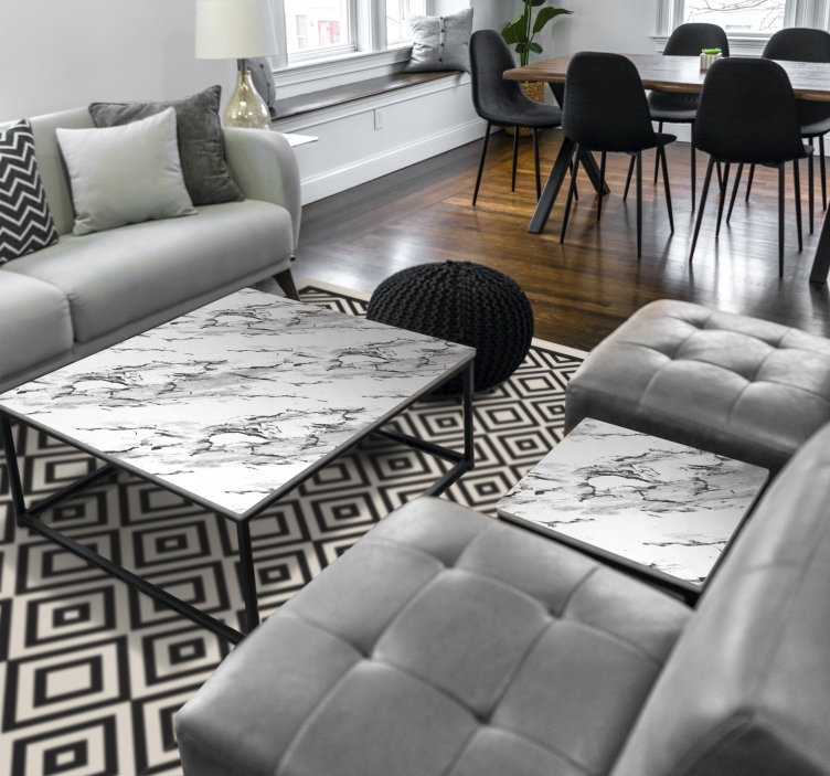 乙烯基地毯几何钻石图案游戏 - TenStickers