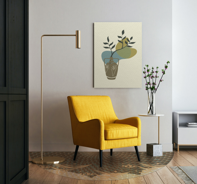 乙烯基地毯客厅日式与北欧风格纹理设计 - TenStickers