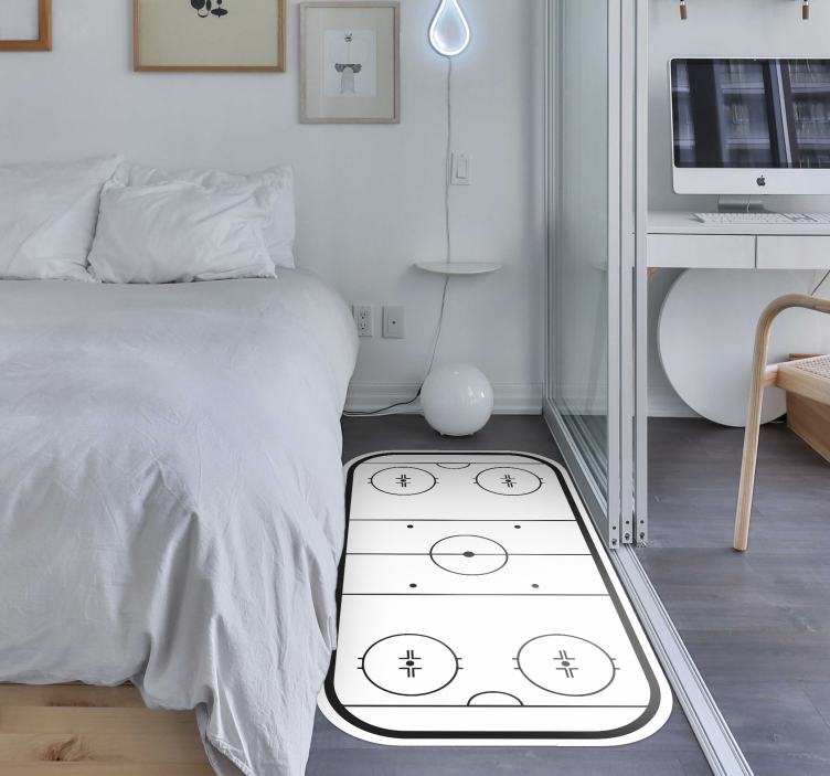 乙烯基地毯游戏冰球场 - TenStickers