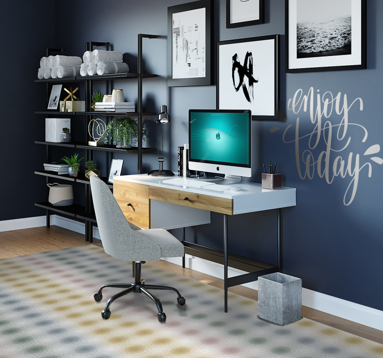 乙烯基地毯客厅柔和的粉彩线条 - TenStickers