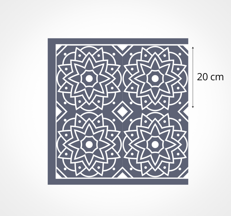 乙烯基厨房地毯 复杂的马赛克图案 - TenStickers