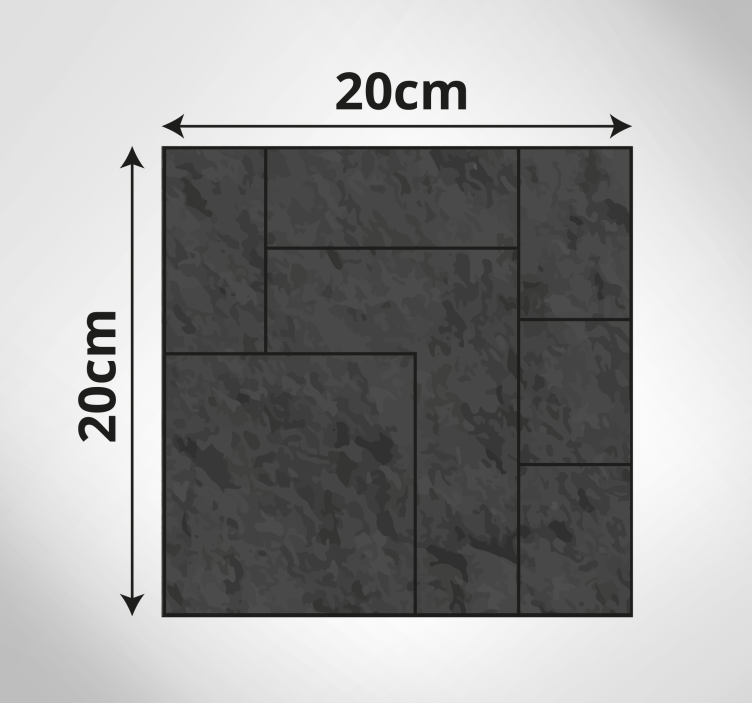 乙烯基地毯 石头效果 纹理黑色表面 - TenStickers