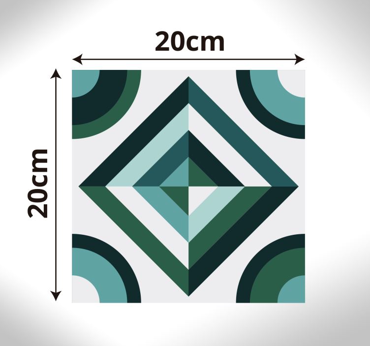 乙烯基地毯 几何厨房垫块 - TenStickers
