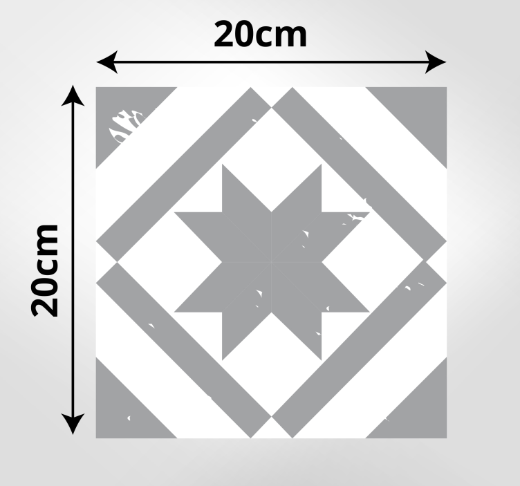 乙烯基地毯镶嵌星星图案瓷砖 - TenStickers