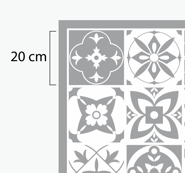 乙烯基地毯 灰色优雅 - TenStickers