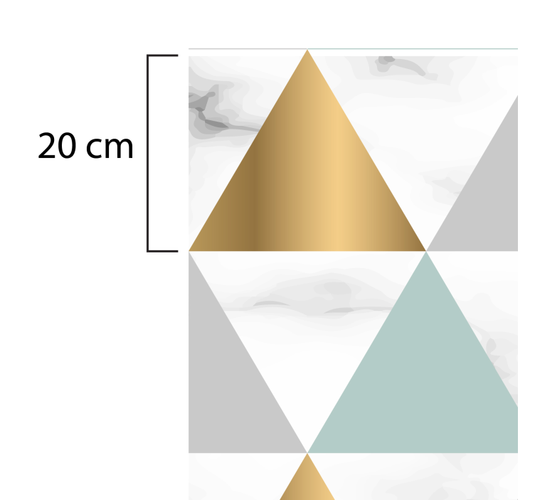 乙烯基地毯几何 几何三角形马赛克 - TenStickers