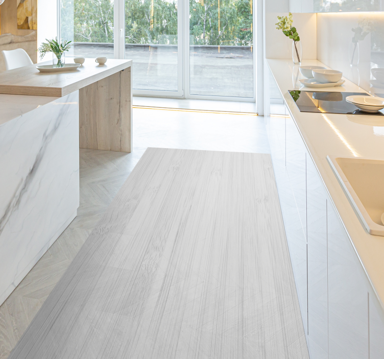 白木厨房乙烯基地毯 - TenStickers