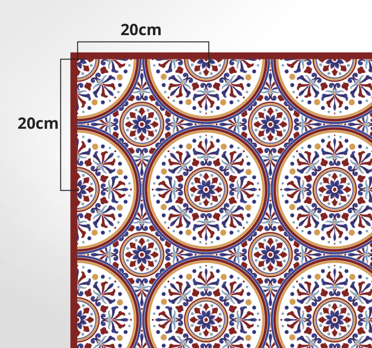 乙烯基地毯 马赛克圆圈图案 - TenStickers