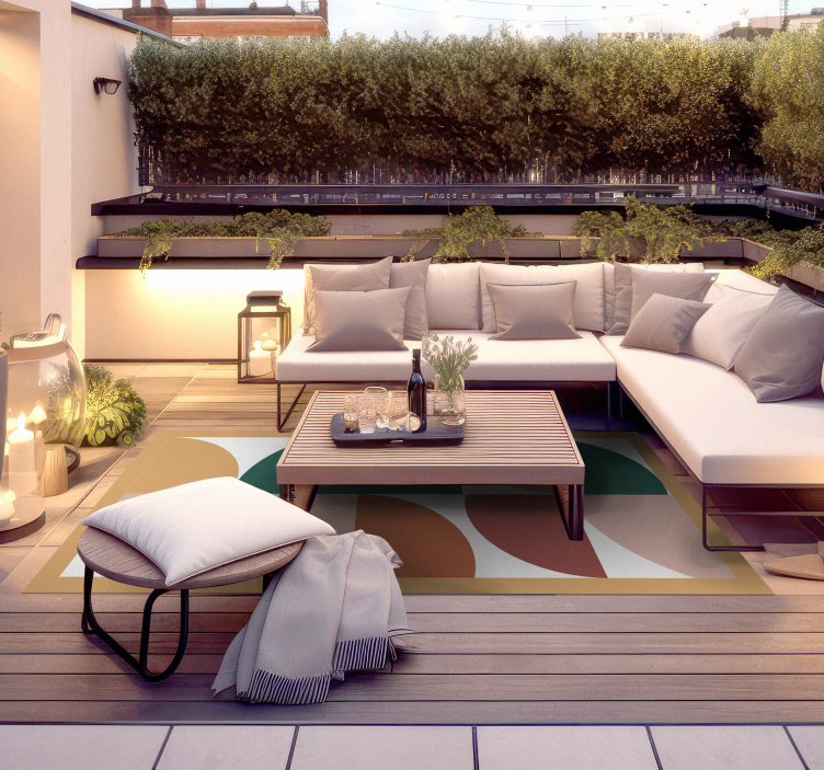 乙烯基地毯适用于角度抽象分段 - TenStickers