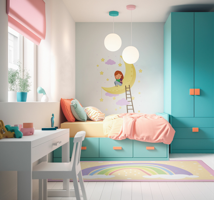 乙烯基地毯 粉彩彩虹 - TenStickers