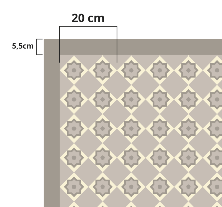 水泥米色瓷砖瓷砖地毯 - TenStickers
