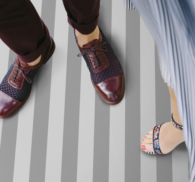 乙烯基地毯条纹灰色优雅游戏 - TenStickers