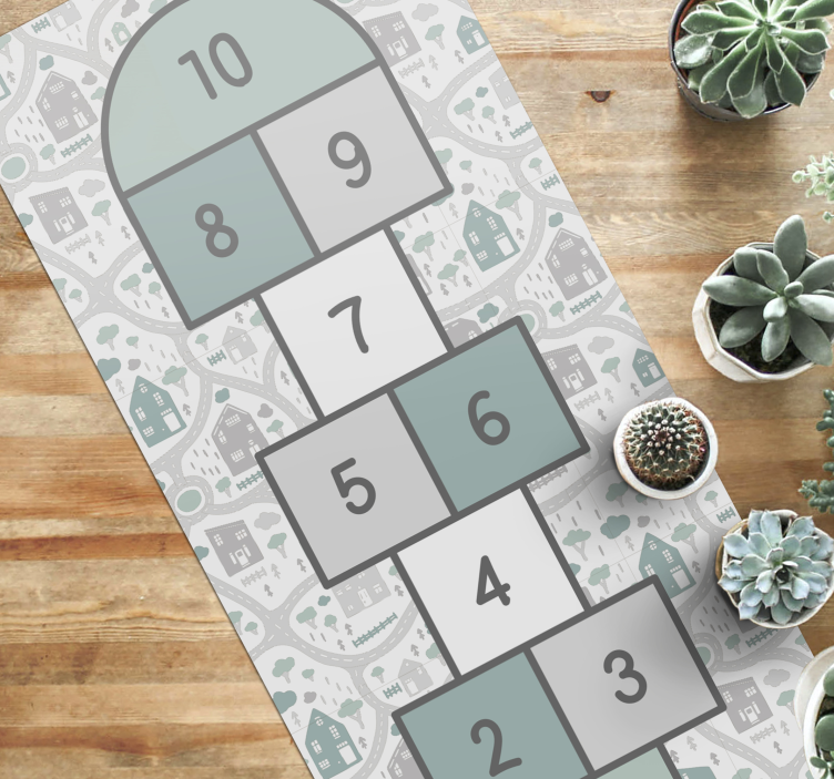 乙烯基地毯游戏跳房子游戏区域 - TenStickers