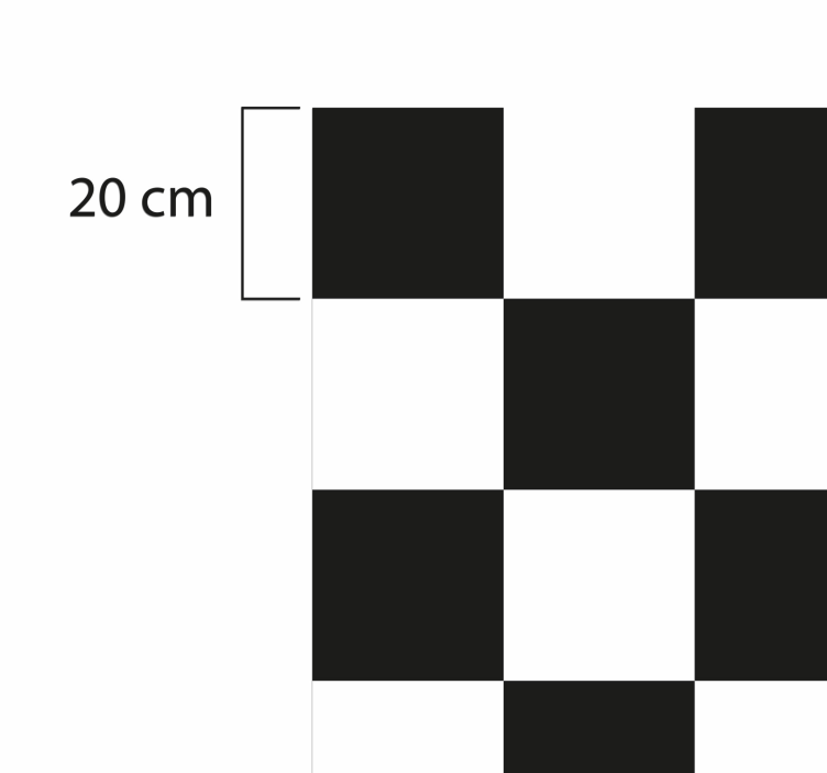 乙烯基地毯几何 棋盘图案 - TenStickers