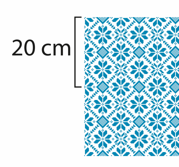 乙烯基地毯 蓝色瓷砖图案 - TenStickers