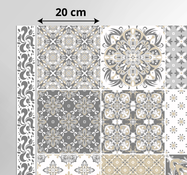复古瓷砖图案瓷砖地毯 - TenStickers
