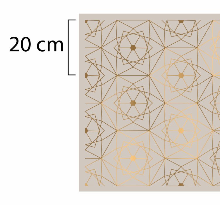 乙烯基地毯几何 抽象线条图案 - TenStickers
