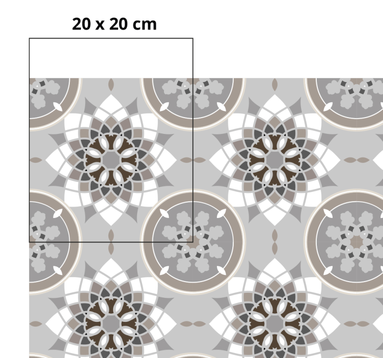 地板花瓷砖现代地毯 - TenStickers