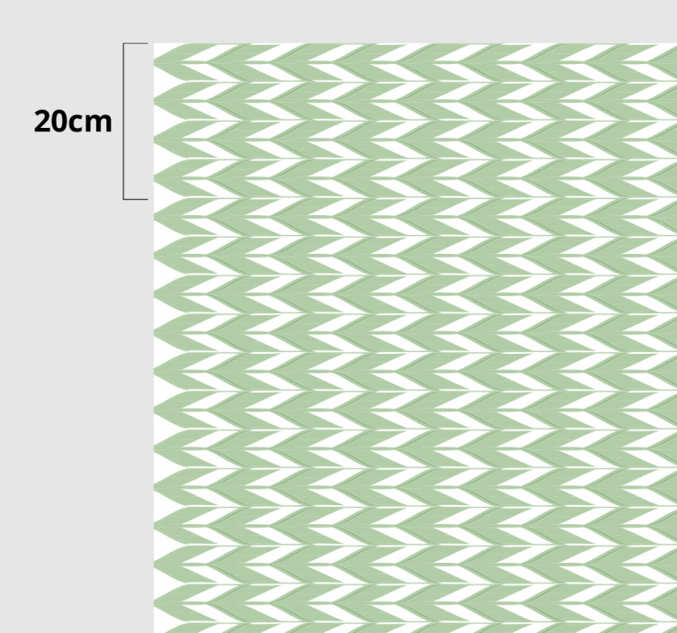 乙烯基地毯几何人字纹绿色 - TenStickers