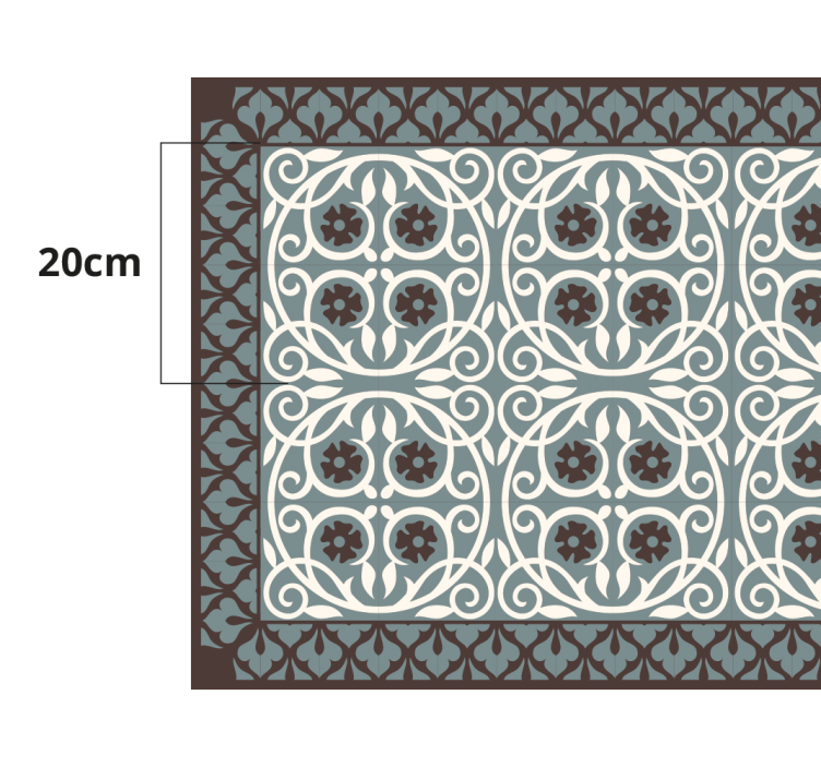乙烯基地毯浴室花卉元素布置 - TenStickers