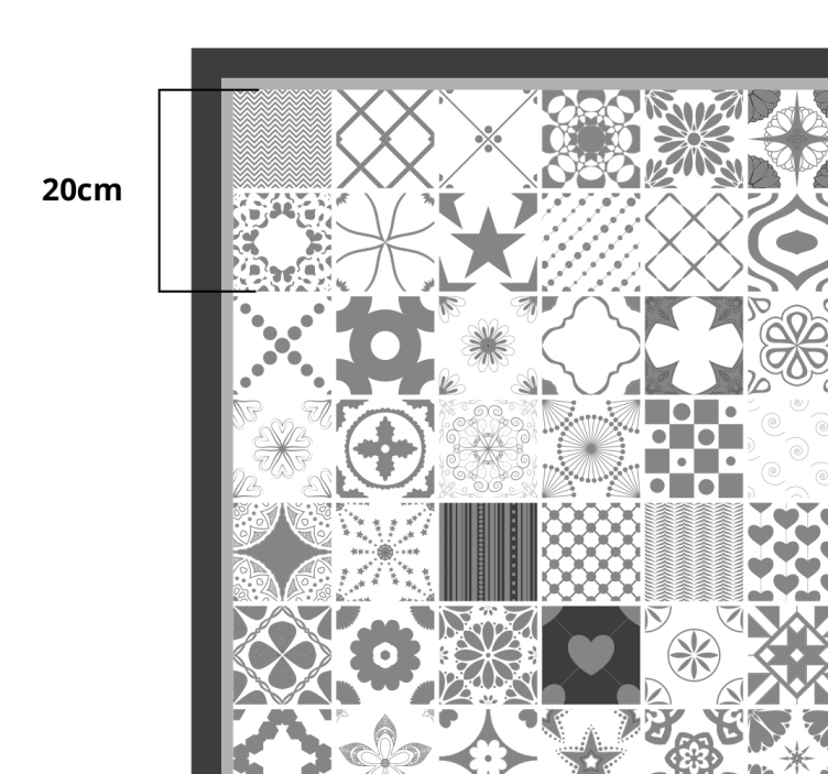 乙烯基地毯 拼凑的瓷砖组合 - TenStickers