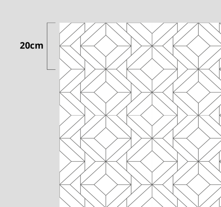 乙烯基地毯几何白色图案 - TenStickers
