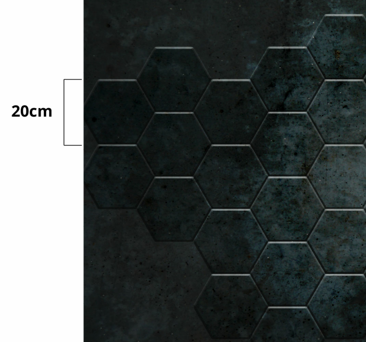 乙烯基地毯六边形图案 - TenStickers