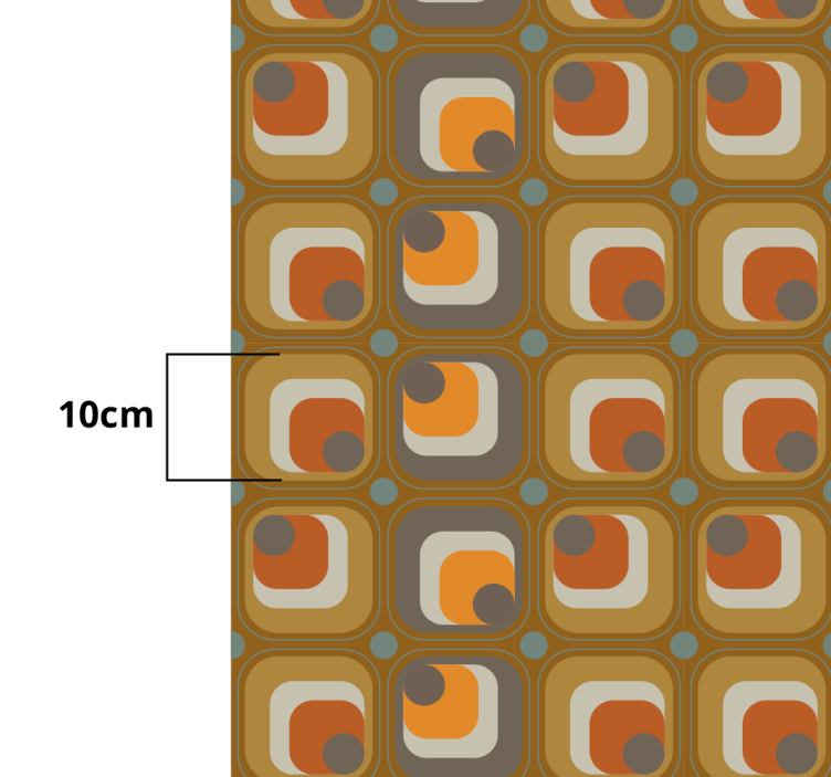 乙烯基复古地毯复古色块设计 - TenStickers