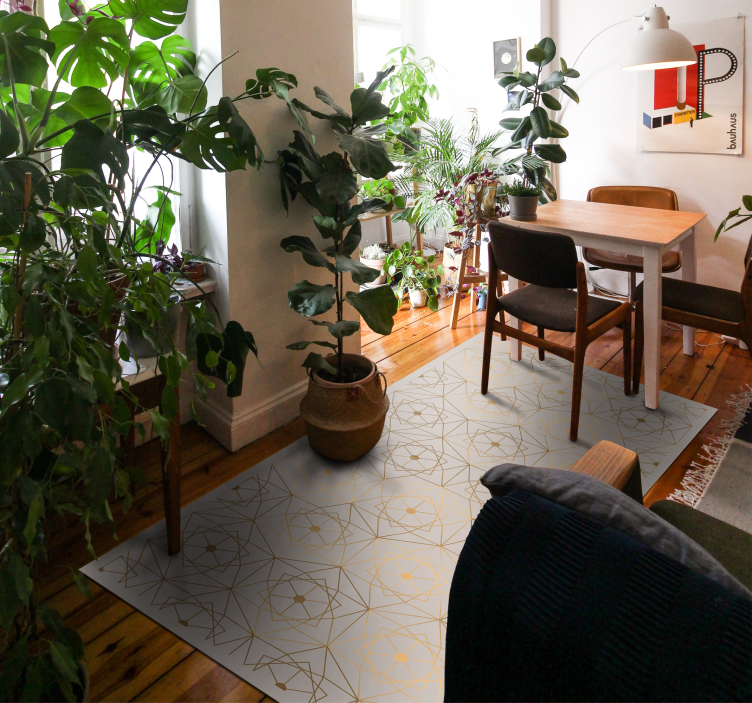 乙烯基地毯几何 抽象线条图案 - TenStickers