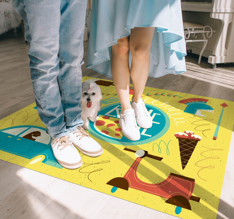 乙烯基字母地毯 罗马主题插画 - TenStickers