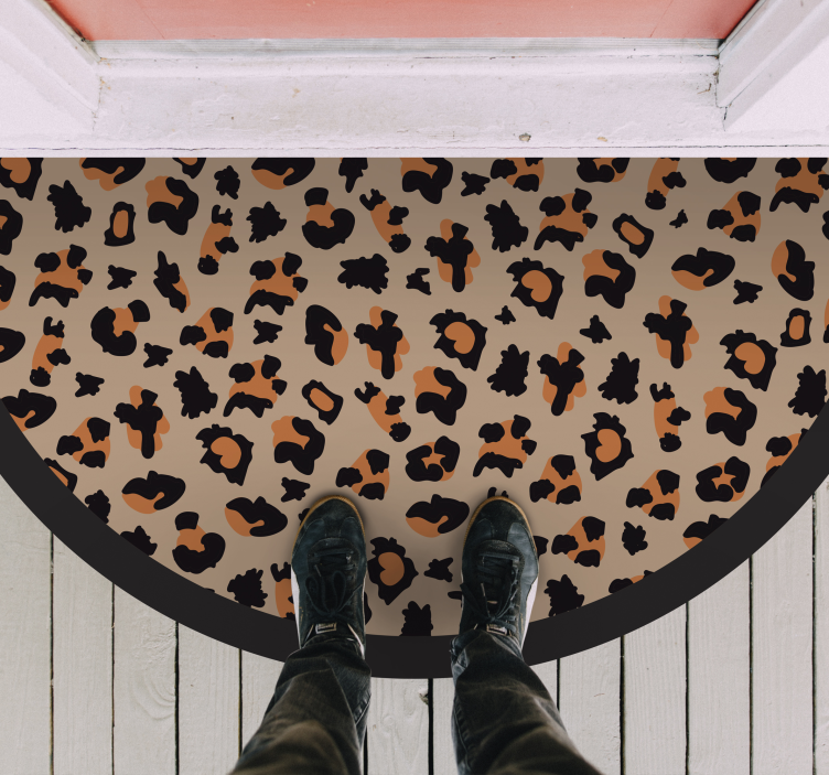 乙烯基地毯动物印花大胆豹纹设计 - TenStickers