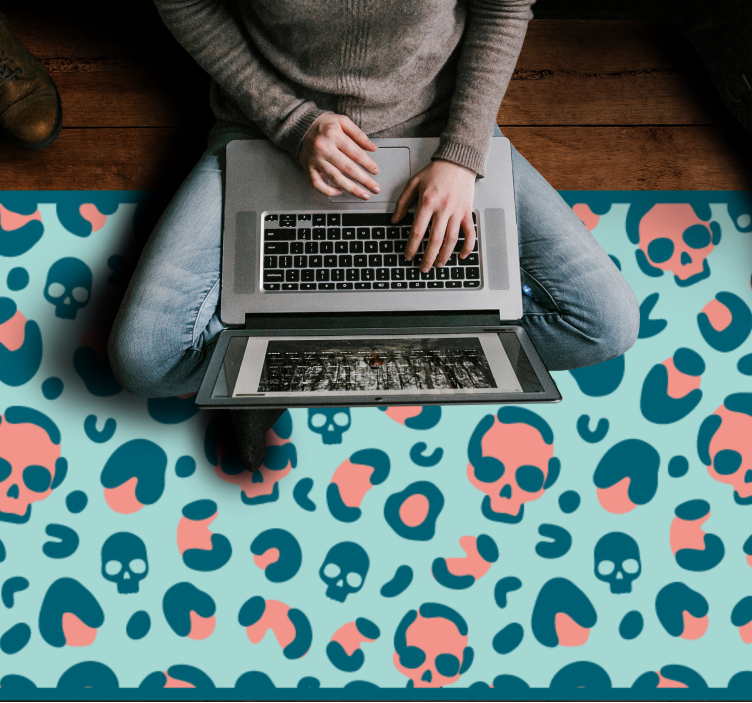 乙烯基地毯动物印花骷髅图案玩耍 - TenStickers